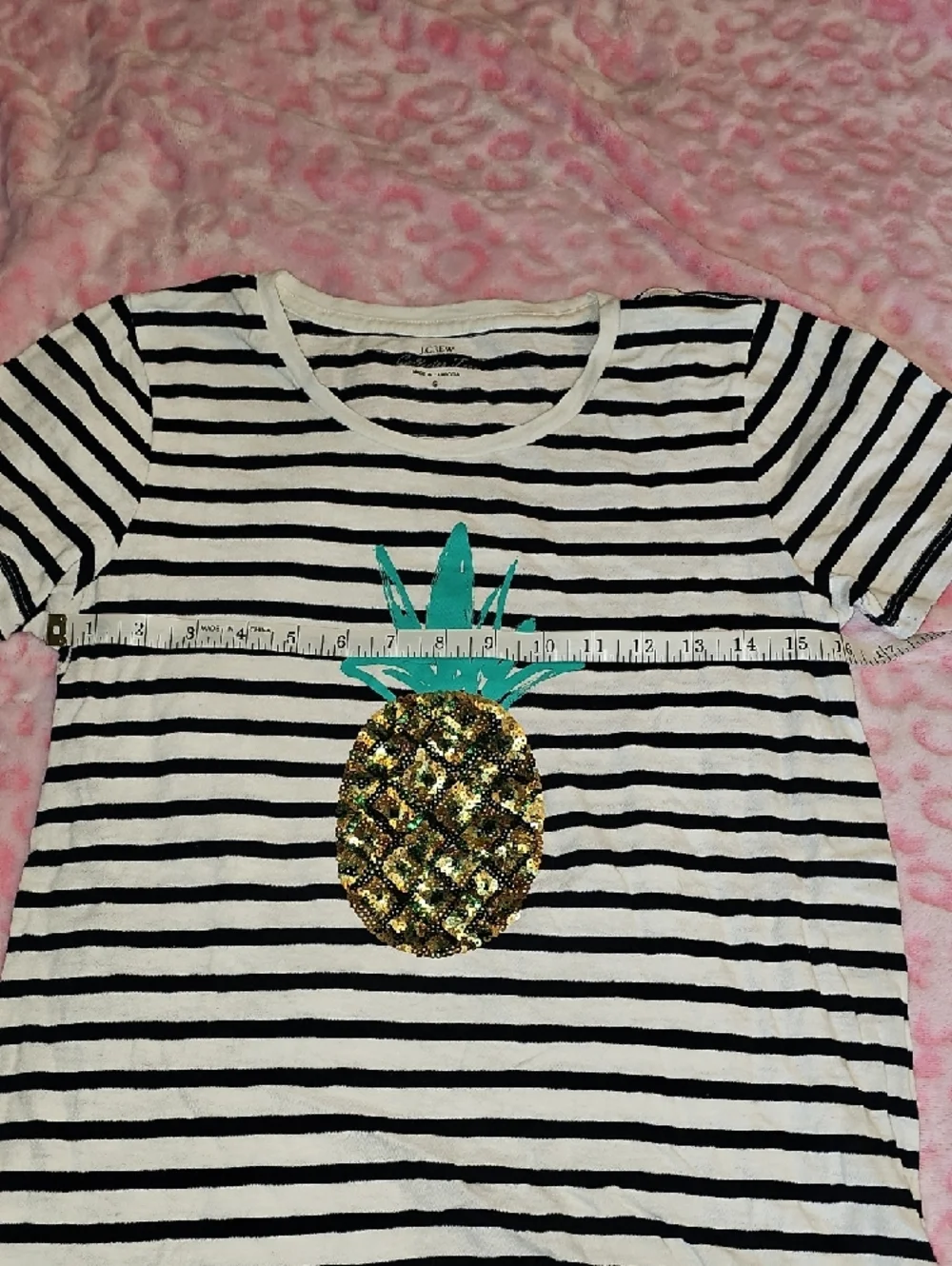 J. Crew Pineapple Sequin Tee - Picture 4 of 6